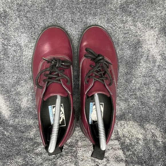 Vans Colfax Low UltraCush Port Royale Burgundy Leather Black Boot Women’s 8 - Picture 5 of 8